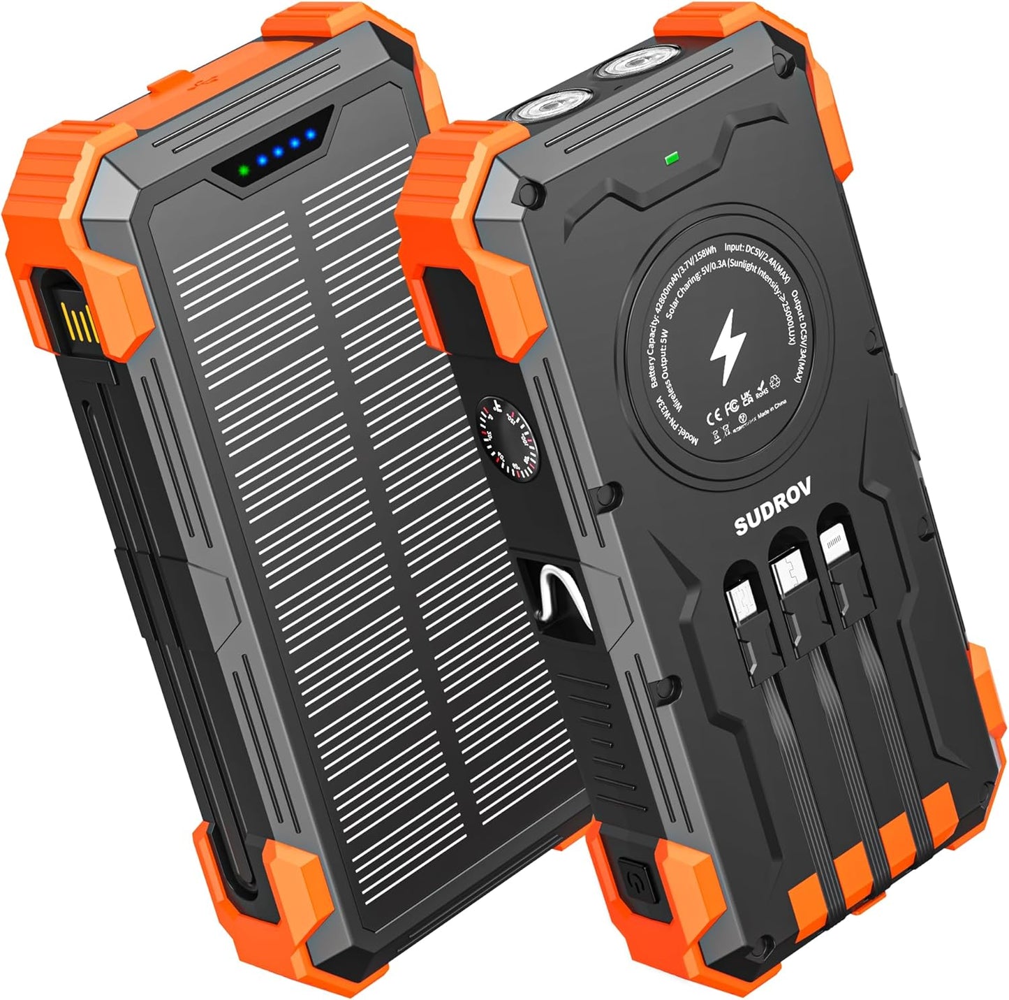 2 PACK Solar power bank